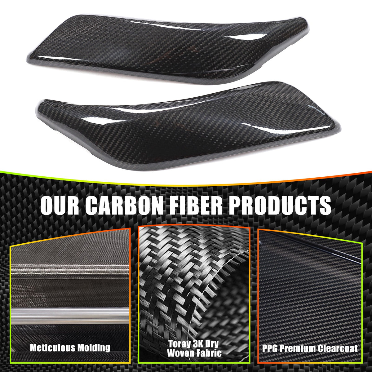 Real Carbon Fiber Inner Door Handle Trim For BMW 1 2 Series E81 E82 F22 14-19 US 7