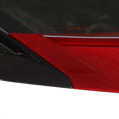 Red Real Carbon Fiber Rear Window Lower Trim Cover For Corvette C8 Coupe 2020-26 6