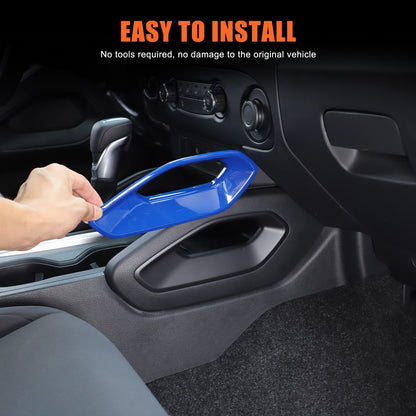 ABS Blue Center Console Side Armrest Frame Trim For Nissan Frontier 2022+ US 3