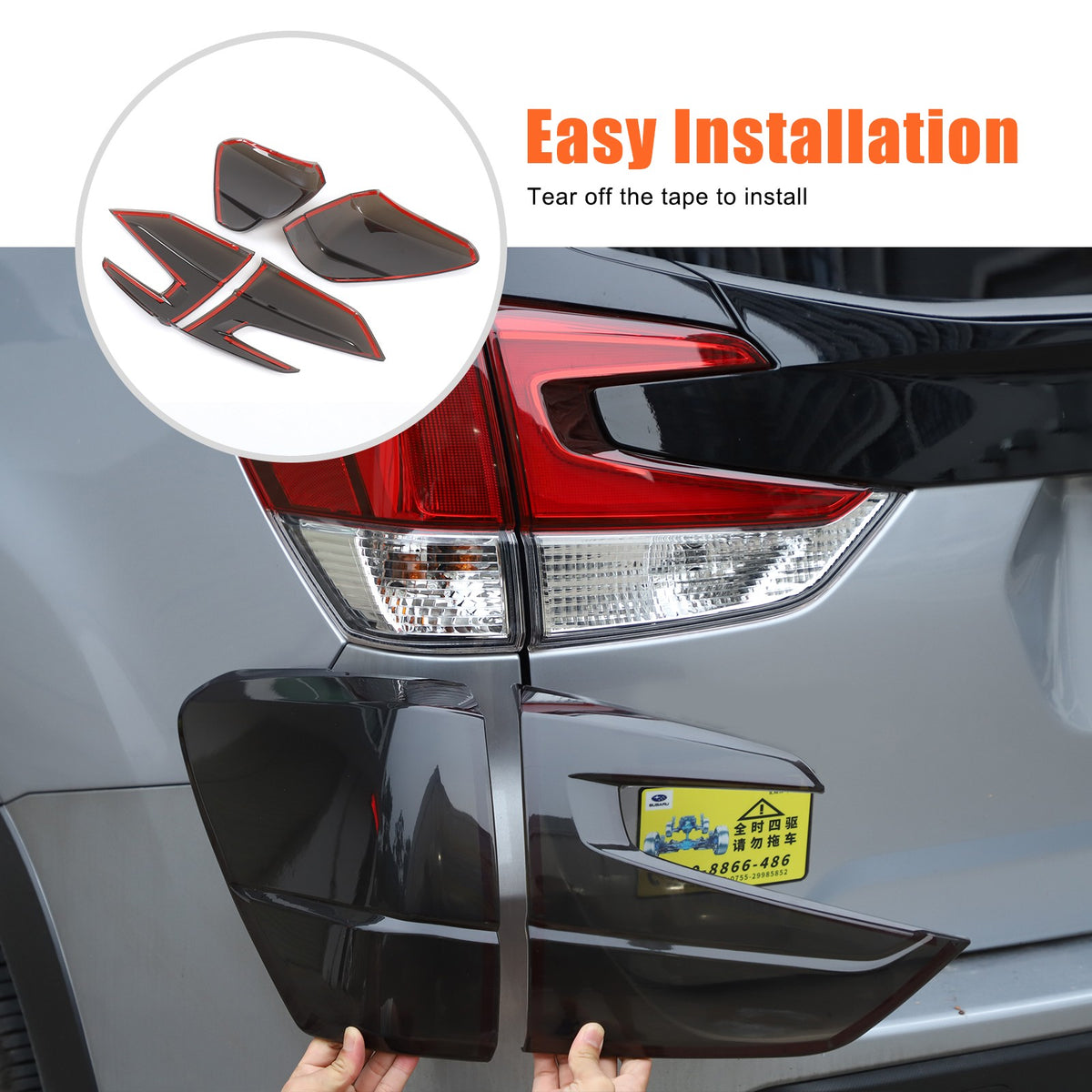 Smoked Blackout Tail Light Lamp Cover Overlay Lens For Subaru Forester SK 19-24 15