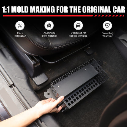 Aluminum Alloy Under Passenger Seat Storage Basket For Mitsubishi ASX 2011-2018 7