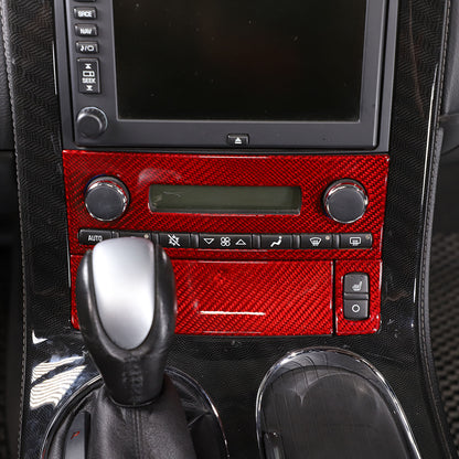 Red Real Carbon Fiber Center Console Air Conditioner Trim For Corvette C6 05-13 13
