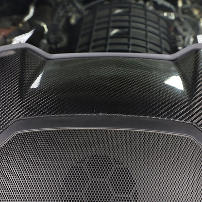Real Carbon Fiber Wireless Charger Upper Cover Trim For C8 Corvette Coupe 1LT 6
