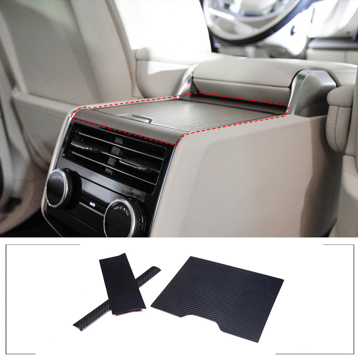 Dry Carbon Fiber Rear Air Outlet Vent Panel Trim For Range Rover Vogue 2022 1