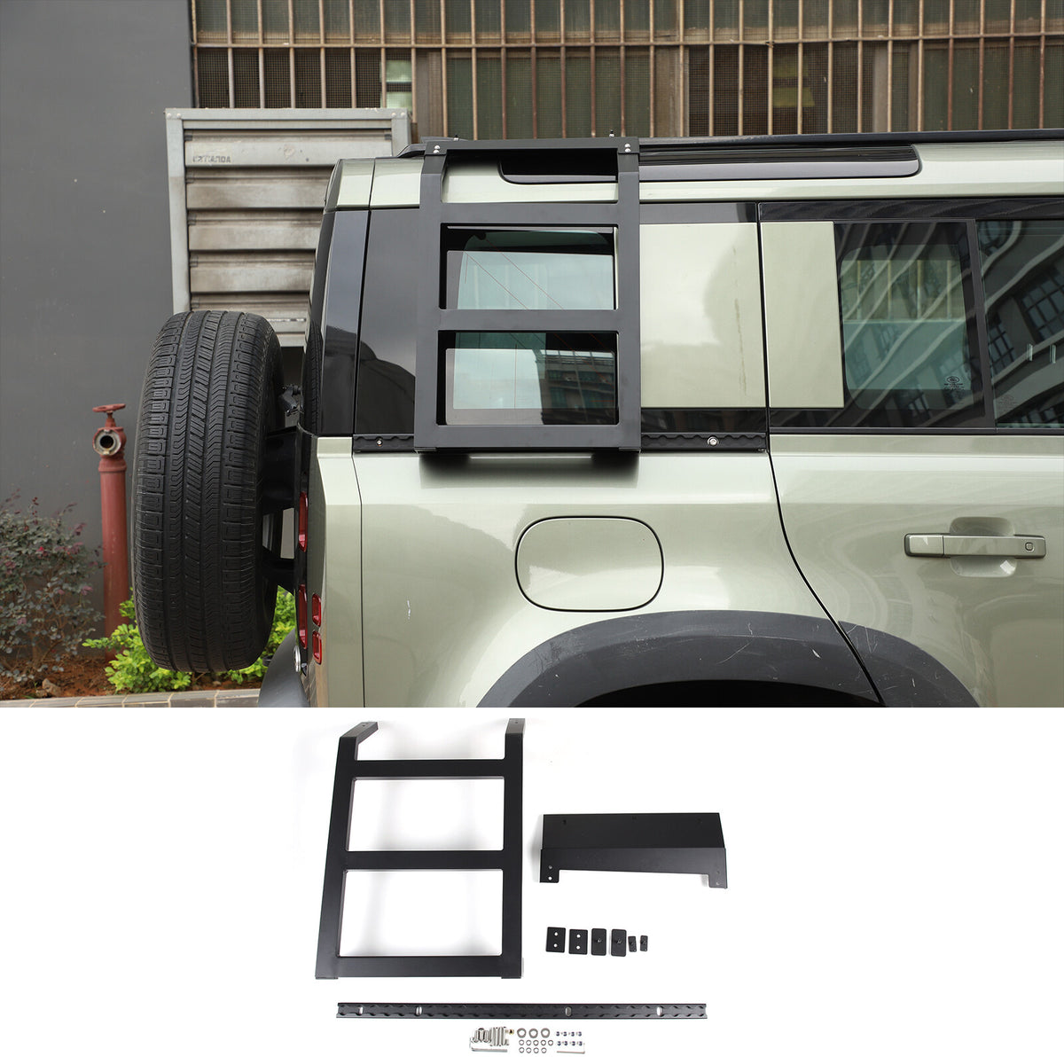 Back Rear Roof Ladder Tailgate Driver Side Rack For Land Rover Defender 20-24 3
