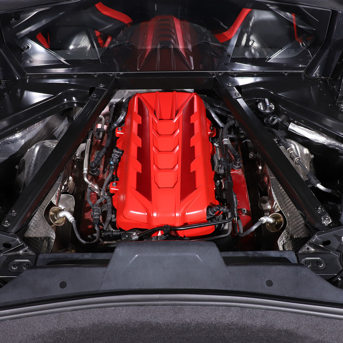 Engine Bay Panel Cover Trim in Edge Blue/Red/Black For Corvette Coupe C8 2020-26 - Styles 1-5 7