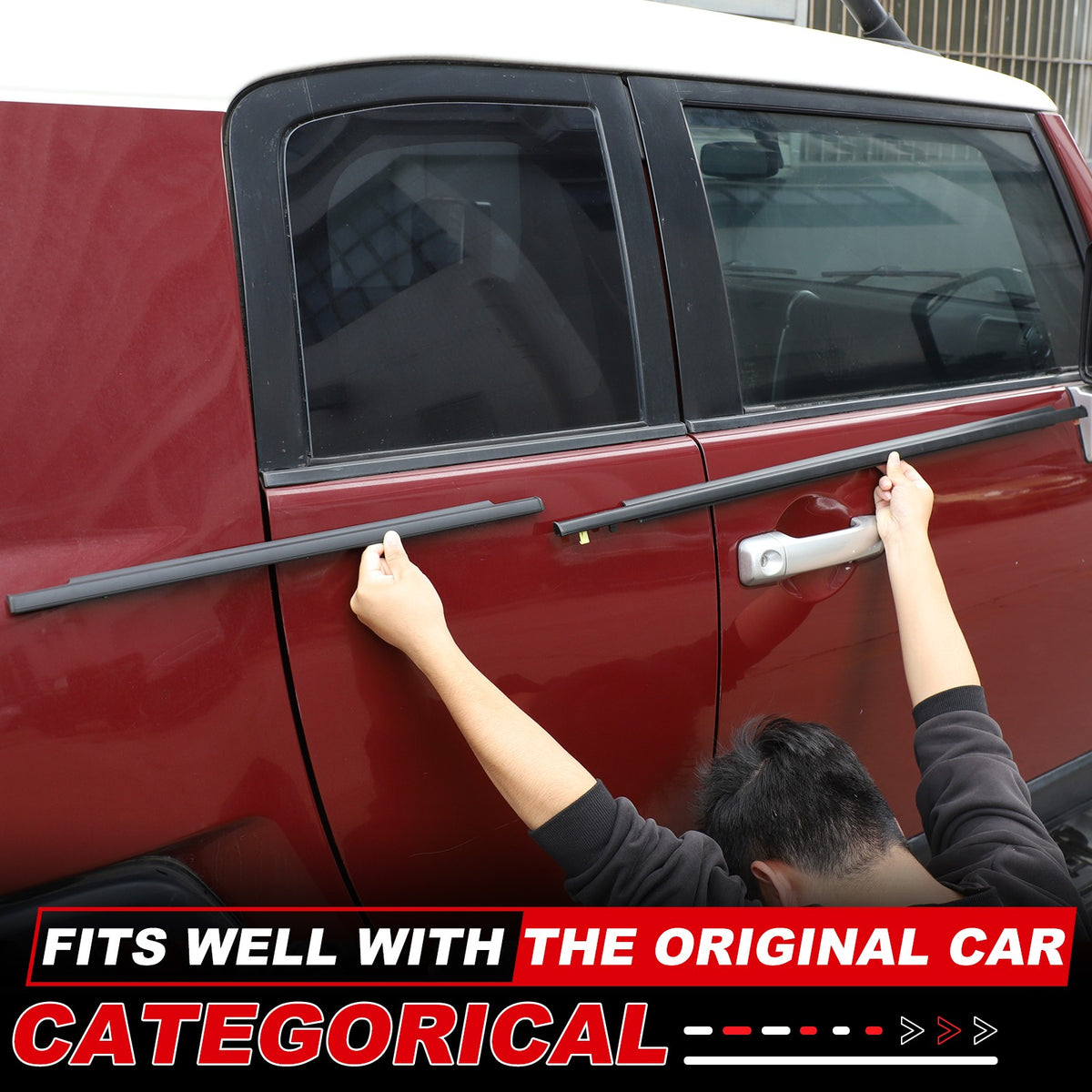 Rubber Window Outer Seal Trim For Toyota FJ Cruiser 07-15 (OE 68161-35073) US 10