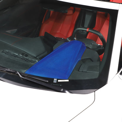 Blue Real Carbon Fiber Dashboard Instrument Upper Panel Cover for Corvette C8 20 16