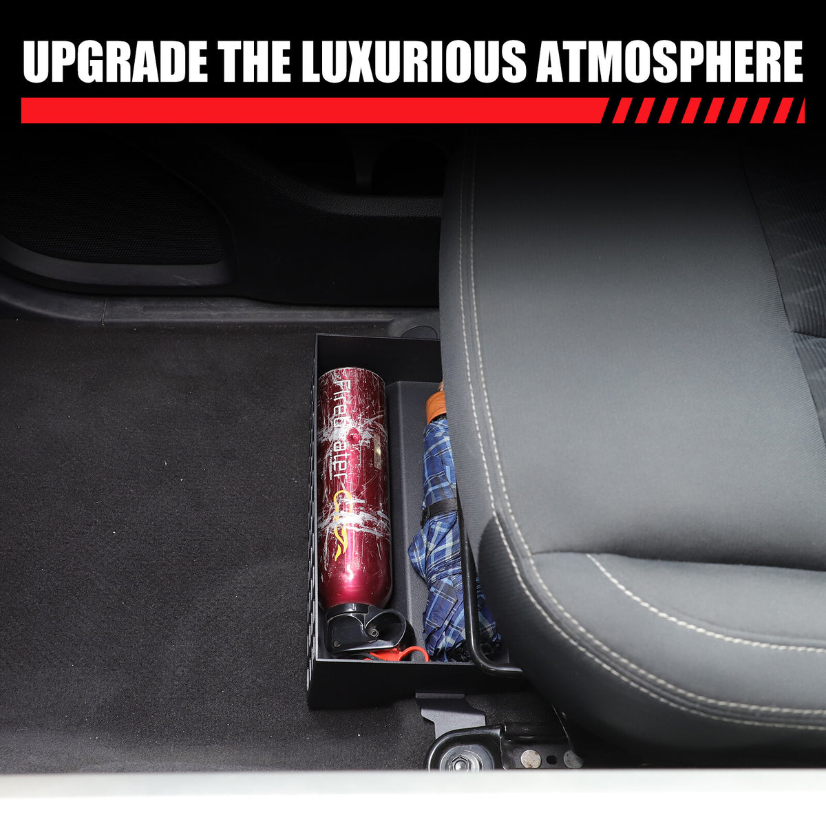Aluminum Under Passenger Seat Storage Basket For Nissan Titan H61 2016-2023 17
