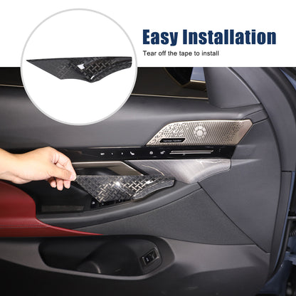 X Style Real Carbon Fiber Inner Front door Cover Trim For BMW 5 Series G60 2024+ 4