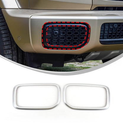 Silver ABS Front Bumper Side Air Intake Trim For Benz G-Class W463 G550 G63 25+ 2