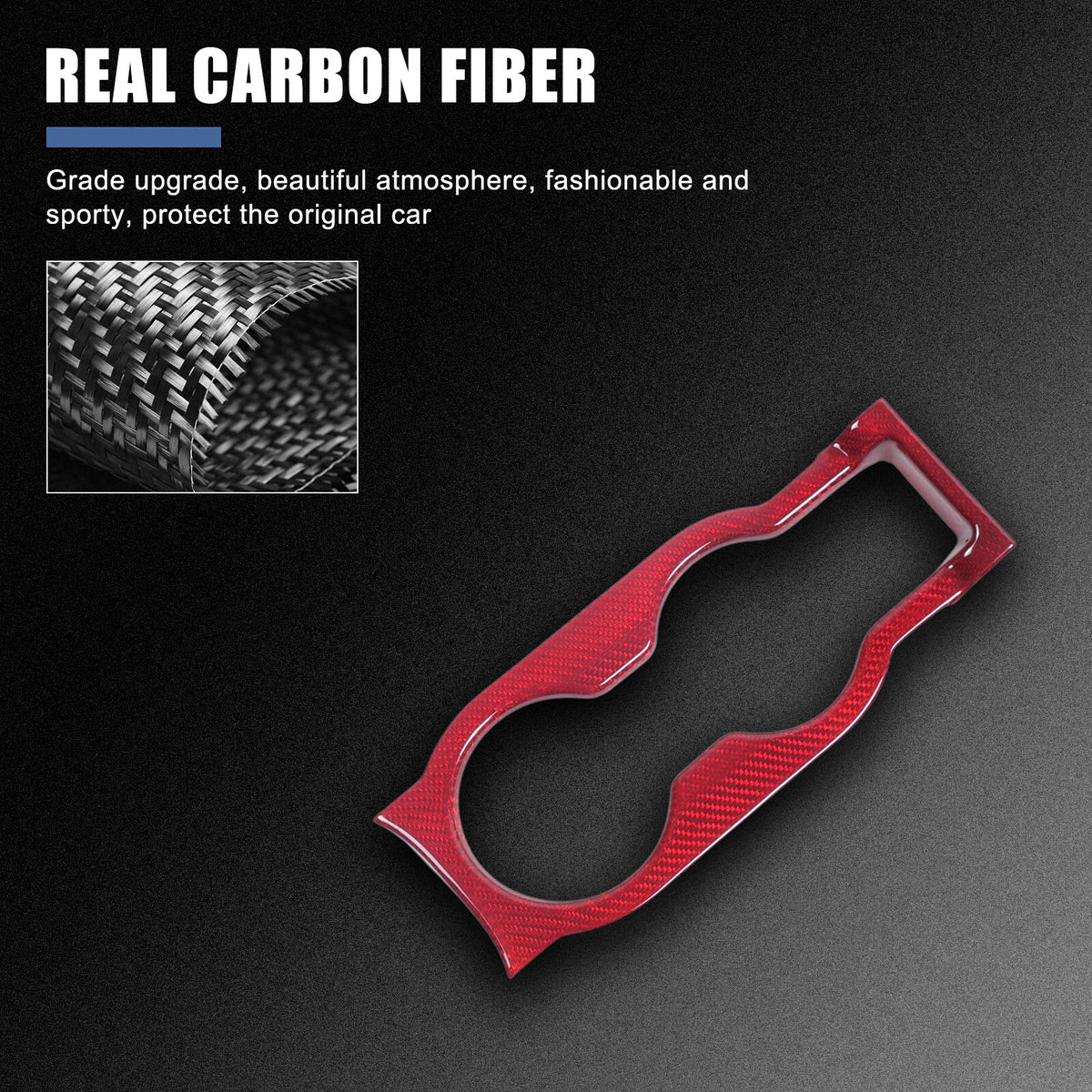 Red Real Carbon Fiber Interior Center Console Cover Trim For Lotus EMIRA 2021-25 13