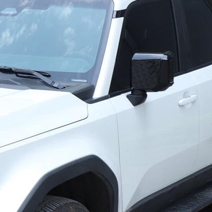 Glossy Black Rearview Mirror Trim For Toyota Land Cruiser Prado LC250 24+ US 12