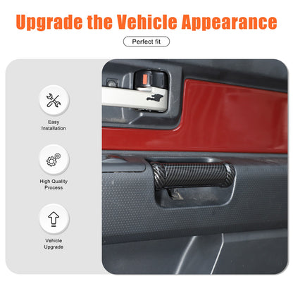Carbon Fiber ABS Inner Door Handle Cover Trim For Toyota FJ Cruiser 2007-2021 12