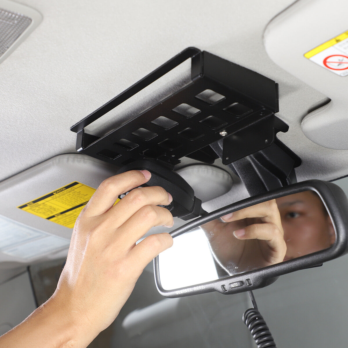 Alloy Rearview Mirror Storage Cover Trim box For Toyota FJ Cruiser 2007-21 3