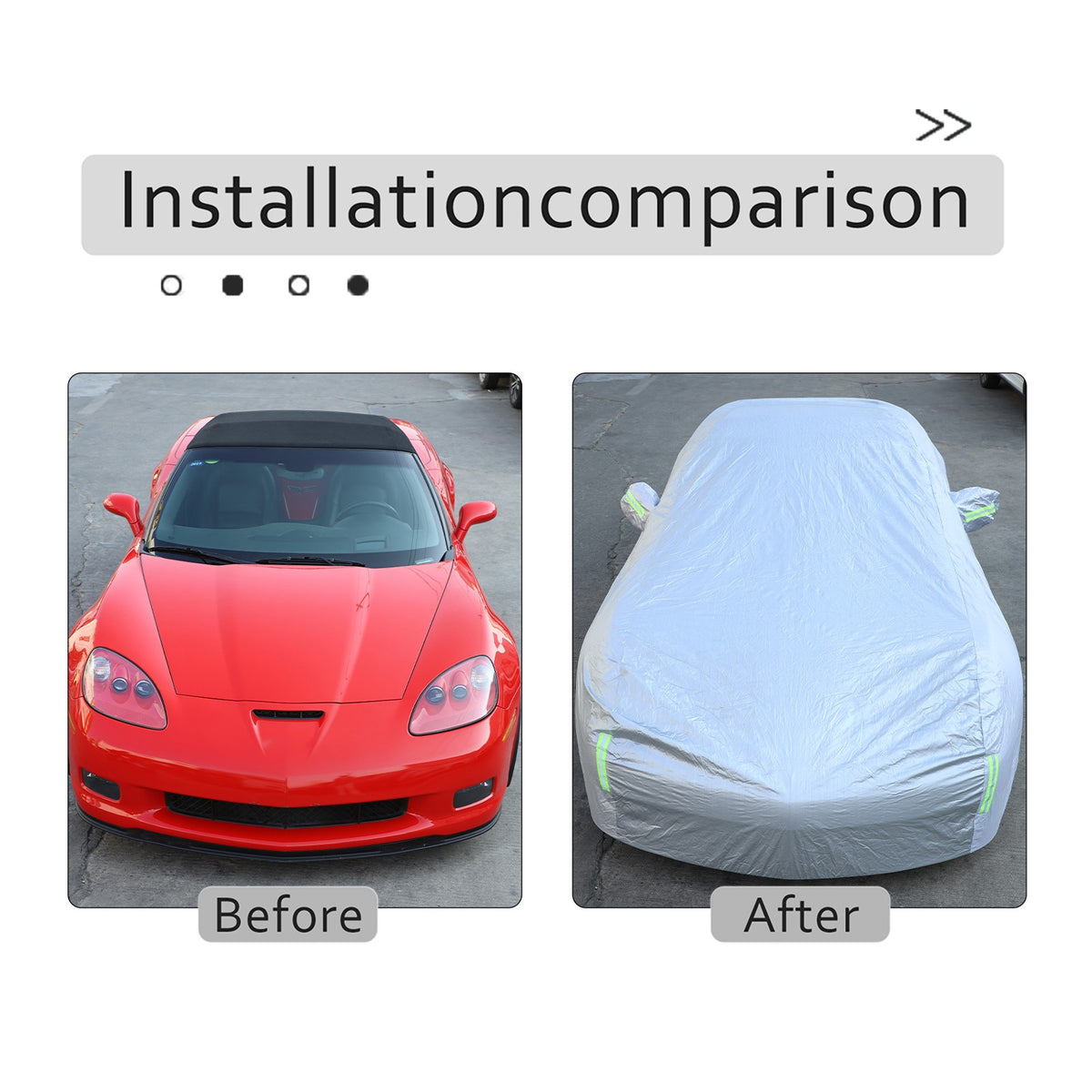 Full Car Cover Outdoor Waterproof Sun Heat Resistant For Corvette C6 2005-2013 12