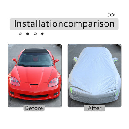 Full Car Cover Outdoor Waterproof Sun Heat Resistant For Corvette C6 2005-2013 12