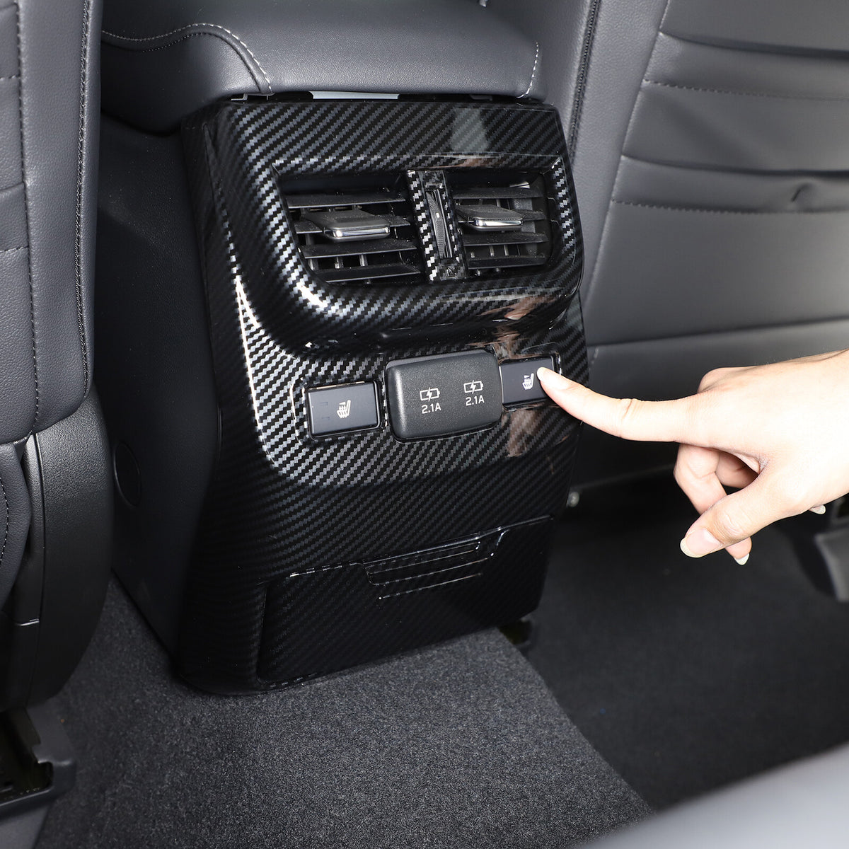ABS Carbon Fiber Rear Air Vent Outlet Cover Trim For ​Subaru Outback 2021-2023 19