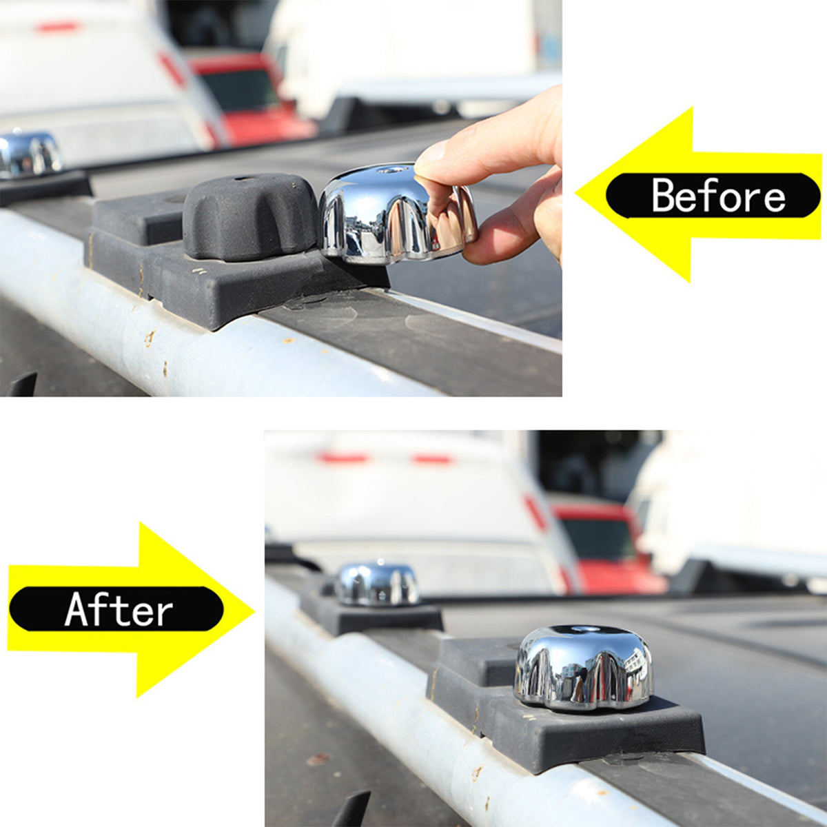 10PCS Silver Chrome Roof Screw Cap Covers Exterior For Hummer H2 2003-2009 11