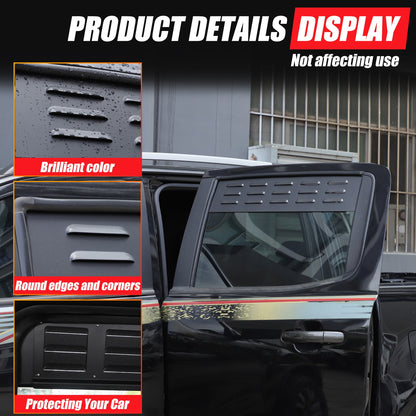Aluminum Rear Door Window Louver Air Vent Panel Trim For Ford Ranger T7 15-22 US 12