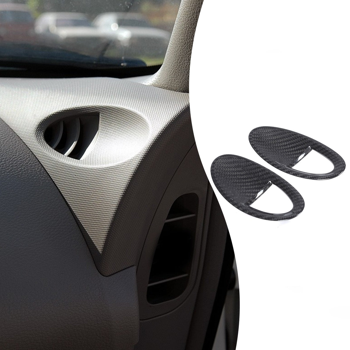 Real Carbon Fiber Side Air Vent Cover Trim For Nissan 350Z Z33 2003-2006 11