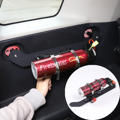 Black Steel Trunk Fire Extinguisher Bracket Holder For Toyota FJ Cruiser 2007-21 13