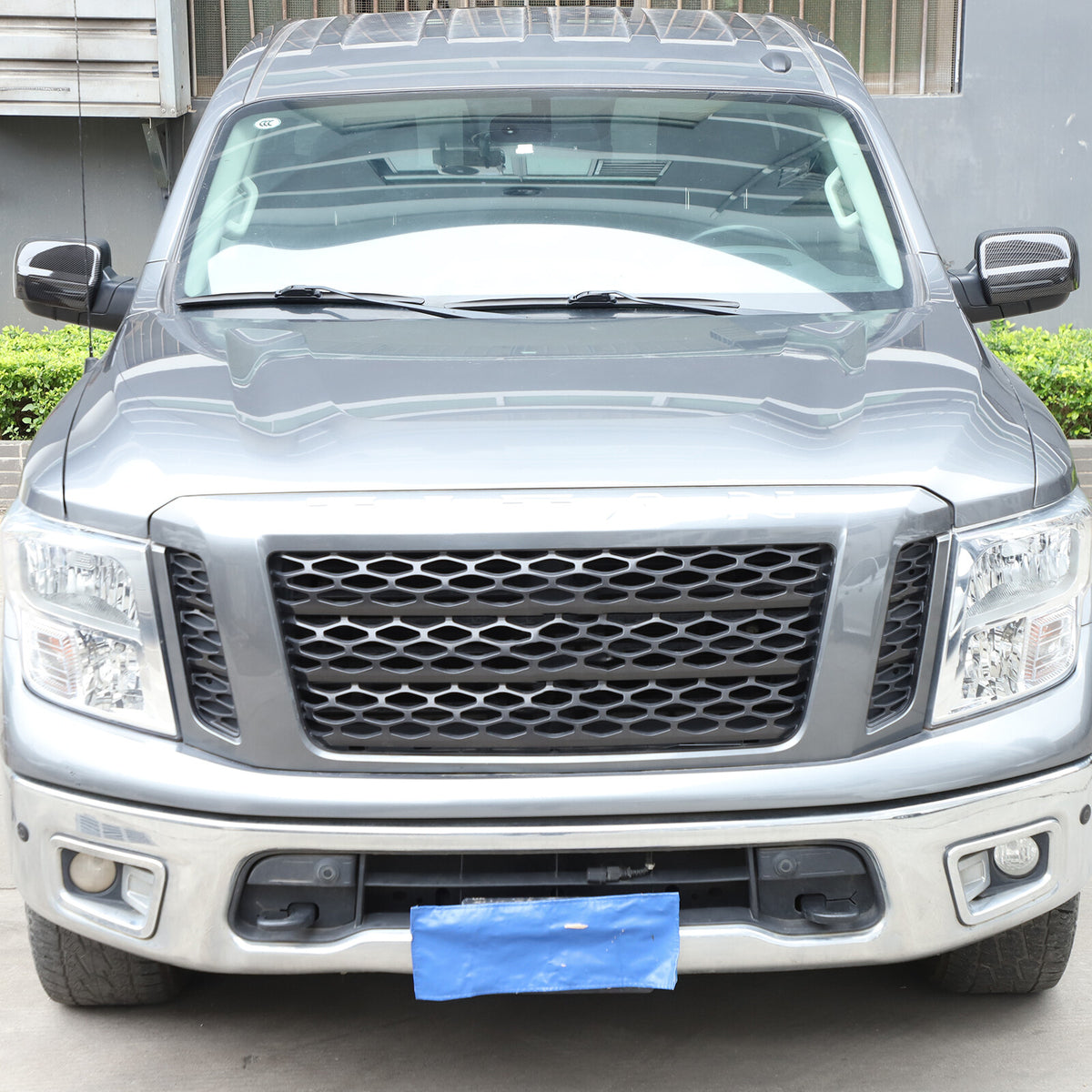Carbon Fiber ABS Exterior Rearview Mirror Cover Trim For Nissan Titan 2016-2023 6