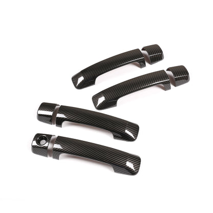 Carbon ABS Door Handle Rearview Side Mirror Cover Trim For Toyota Tundra 2007-21 5