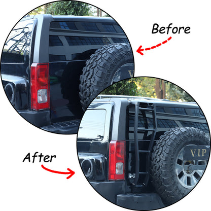 Back Car Rear Door Tailgate Rack Ladder Climbing Step For Hummer H3 2005-09 US 5
