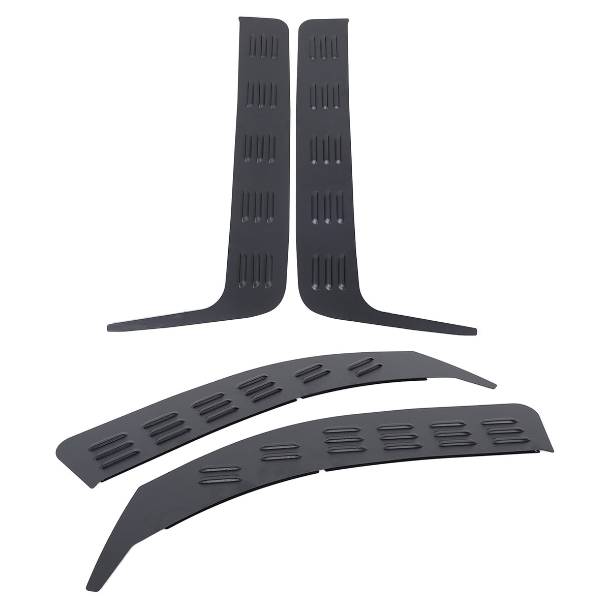 Alloy Front & Rear Window Louver Shutter Cover Trim For Toyota Tundra 2007-2021 2