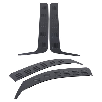 Alloy Front & Rear Window Louver Shutter Cover Trim For Toyota Tundra 2007-2021 2