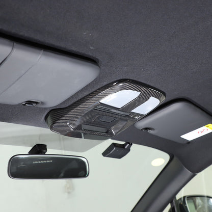 Real Carbon Fiber Reading Light Lamp Frame Cover Trim For Subaru 2022-2023 6