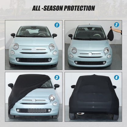 Car Protection Cover Waterproof Sun UV Snow Resistant For Fiat 500 2010-2022 US 12