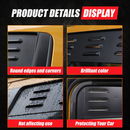 Aluminum Rear Door Window Louver Air Vent Panel Trim For Ford Ranger T9 2023+ 20