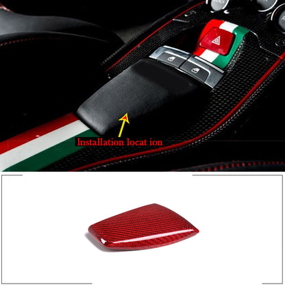 Red Real Carbon Fiber Center Interior Set Cover Trim Kit For Ferrari 458 2011-16 60