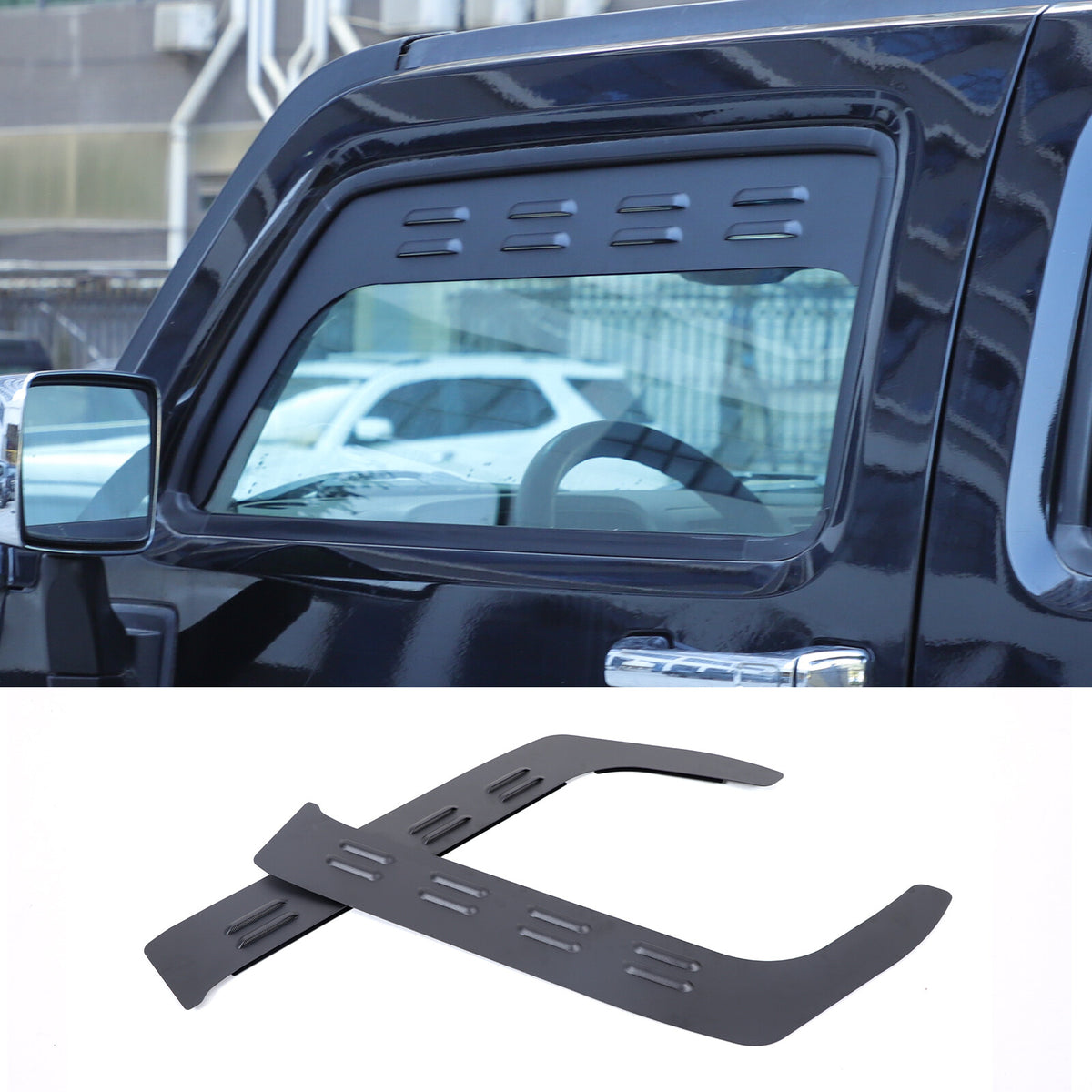 Alloy Front Door Window Louver Air Vent Panel Trim Cover For Hummer H3 05-09 US 10