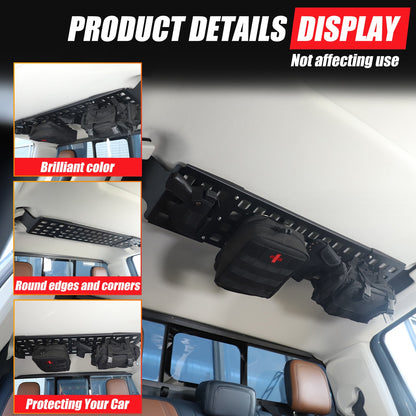 Aluminum Alloy Rear Roof Hanging Bag Rack Molle Panel For Ford Maverick 2022+ 8