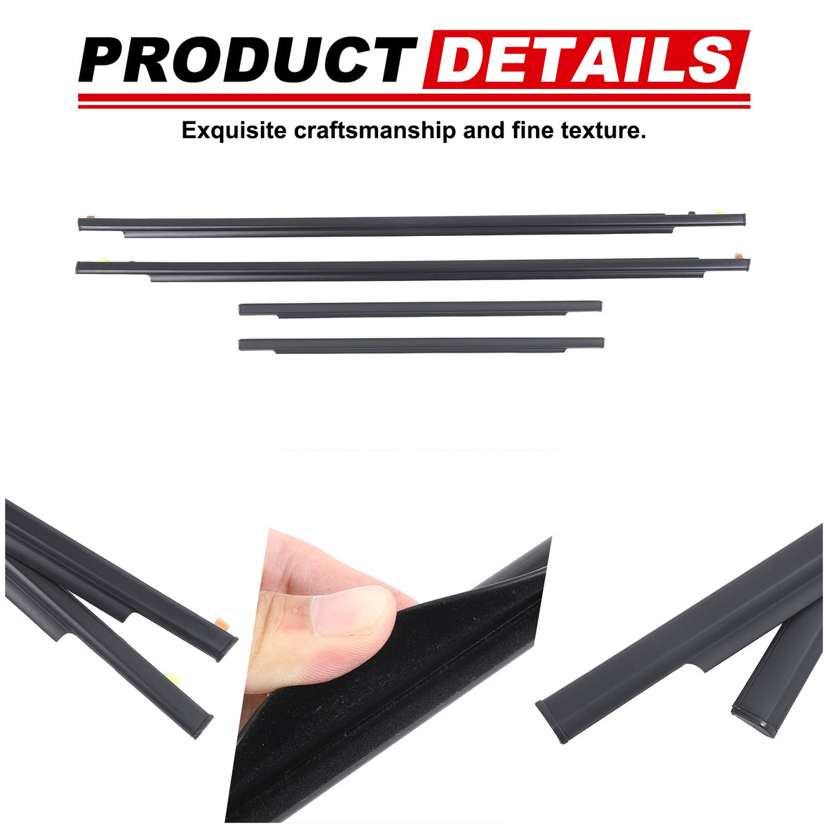 Rubber Window Outer Seal Trim For Toyota FJ Cruiser 07-15 (OE 68161-35073) US 12