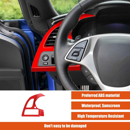 Sport Red ABS Center Console Air Vent Trim Kit For Corvette C7 2014-2019 US 16