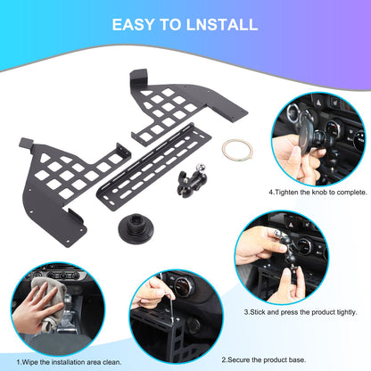 Magnetic Center Molle Panel Digital Device Mount For Toyota Tacoma 2016-2022 24