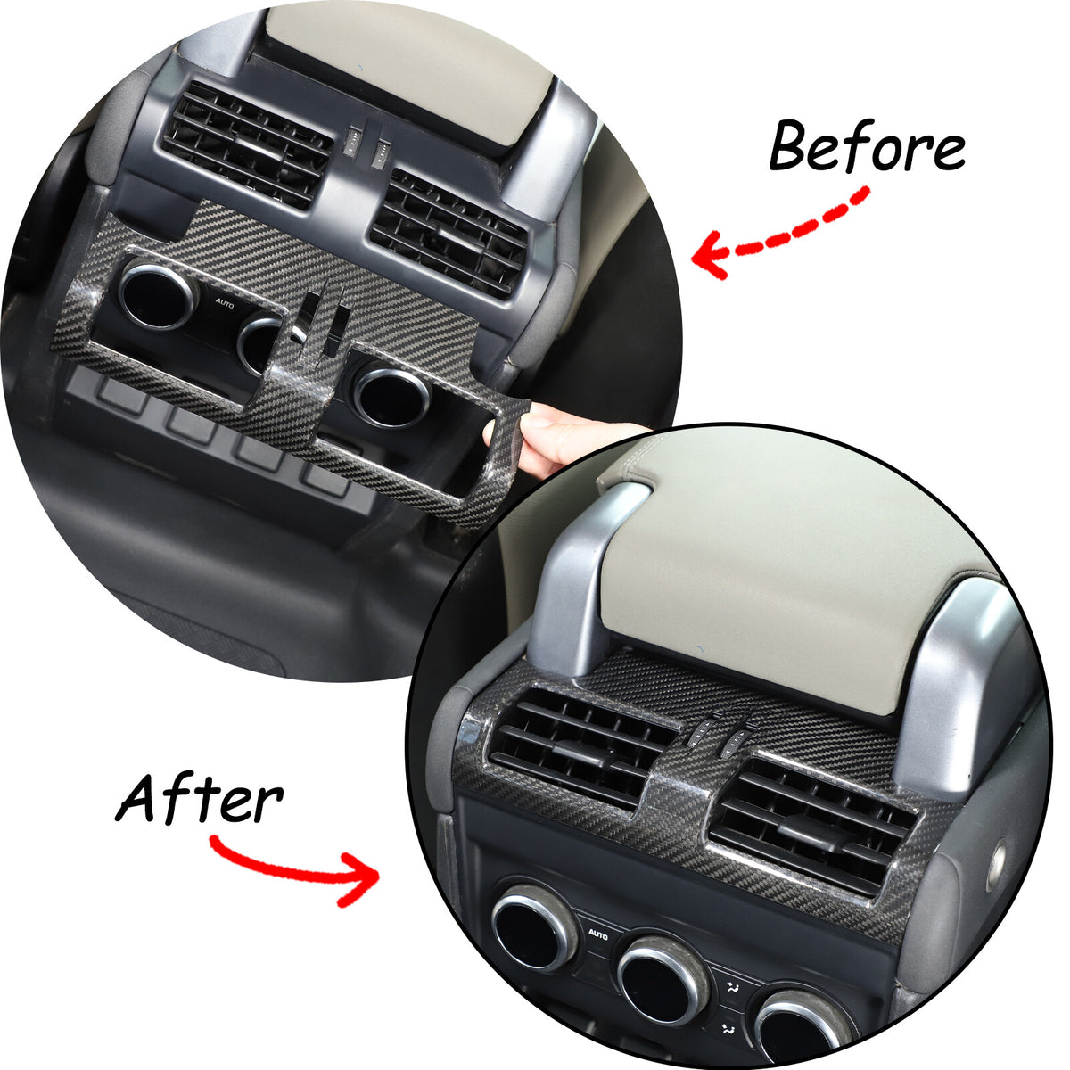 Real Carbon Fiber Rear Air Outlet Vent Panel Trim Cover For LR Defender 2020-24 21