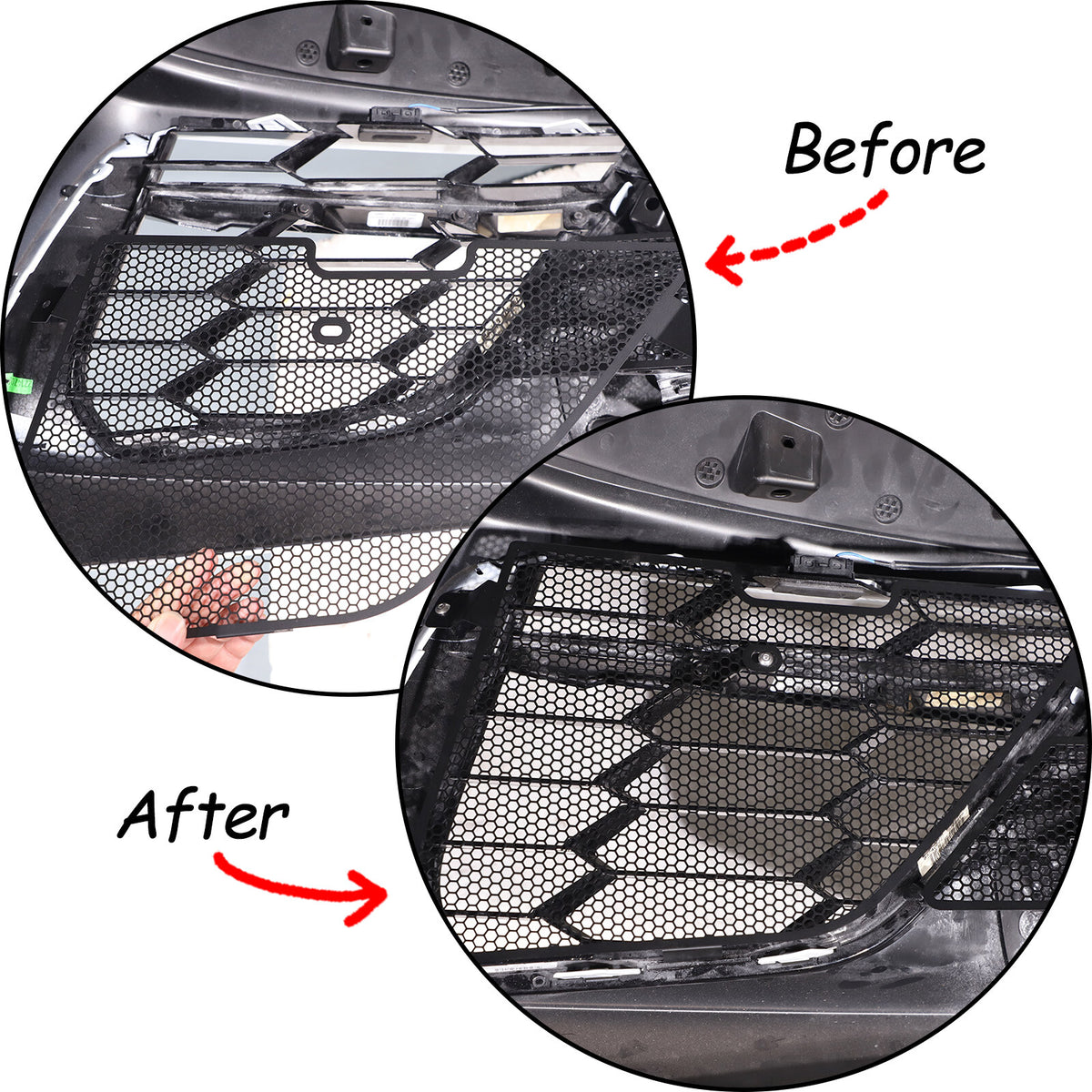 Front GRILL GUARD Side Vent Intake Mesh Grille Insert W/ Screws For Corvette C8 15