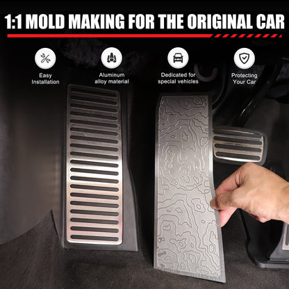 Silver Stainless Steel Left Foot Rest Pedal for Corvette C8 2020+ 6