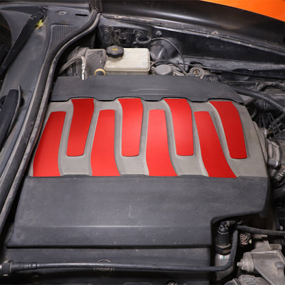 8Pcs Red Interior Alloy Engine Panel Covers Plate Fit for Corvette C7 2014-19 US 7