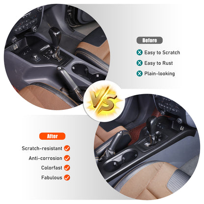 Carbon fiber color Button Gear Panel Cover For Ford Ranger 2015-2021 5