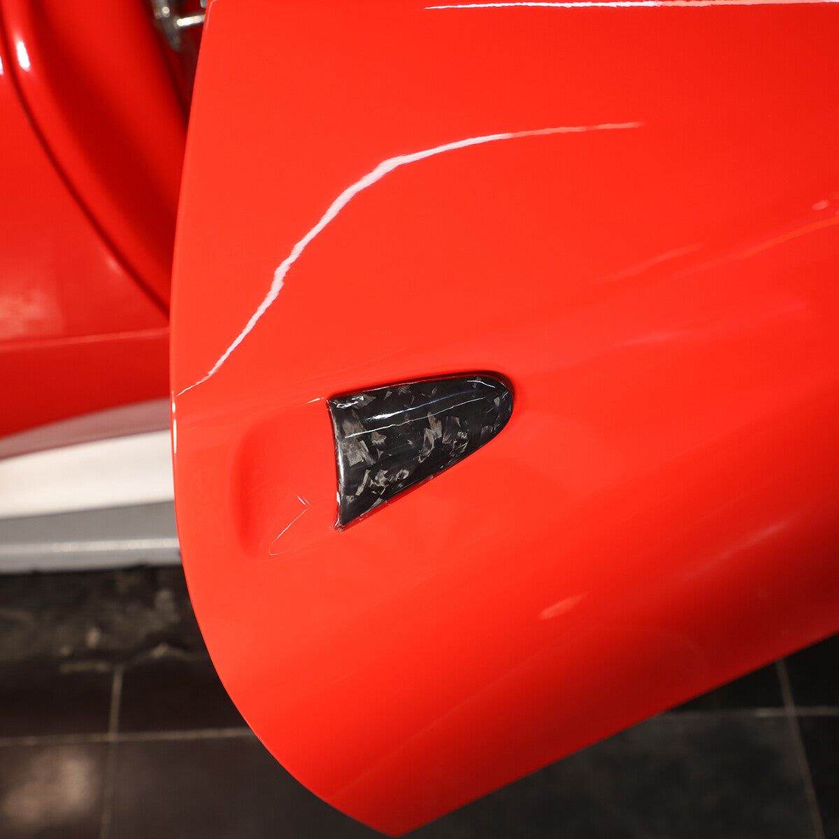Forged Real Carbon Fiber Exterior Door Handle Trim Cover for Ferrari 458 2011-16 6