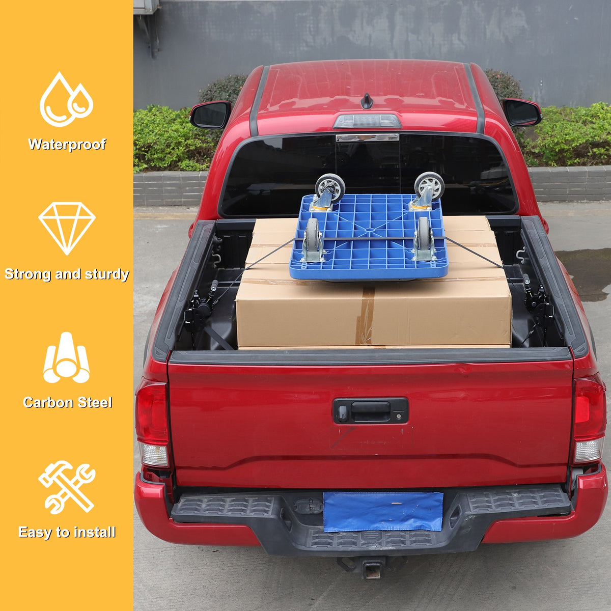 Retractable Truck Bed Tie-Down Ratchet Straps For Toyota Tacoma/Tundra US 7