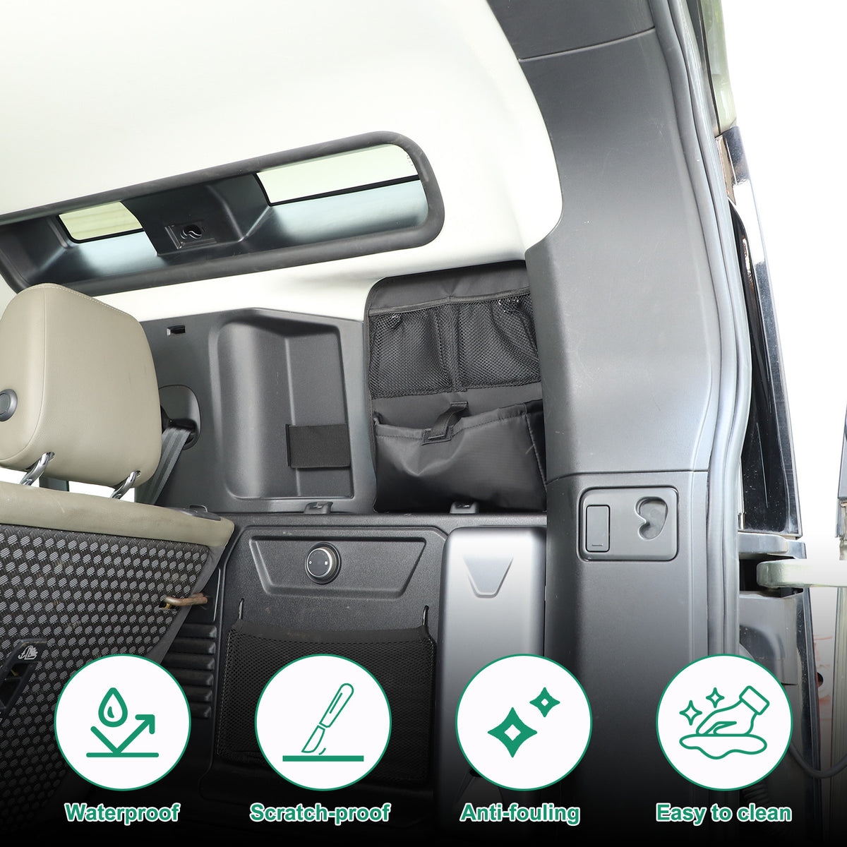 Rear Trunk Anti-roll Storage Bag Organizer Oxford For LR Defender 90 110 2020-24 6