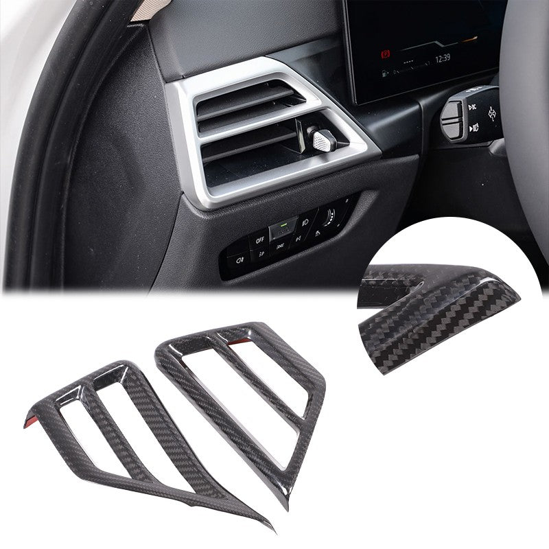 Real Carbon Fiber Side Air Vent Frame Trim For BMW 3 4 330i 430i G20 G21 25+ US 22