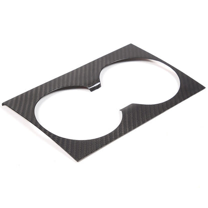 Real Carbon Fiber Center Water Cup Holder Panel Trim Cover For Tesla Model 3 23+ 14